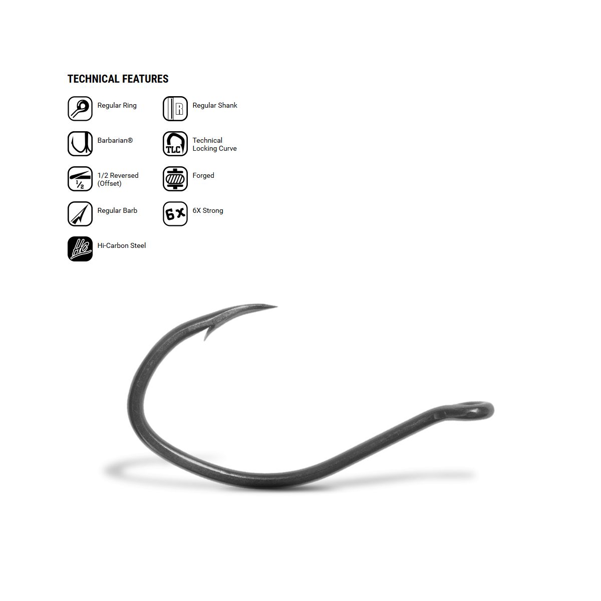 VMC 6X Strong Waller 7/0 PTFE 5st