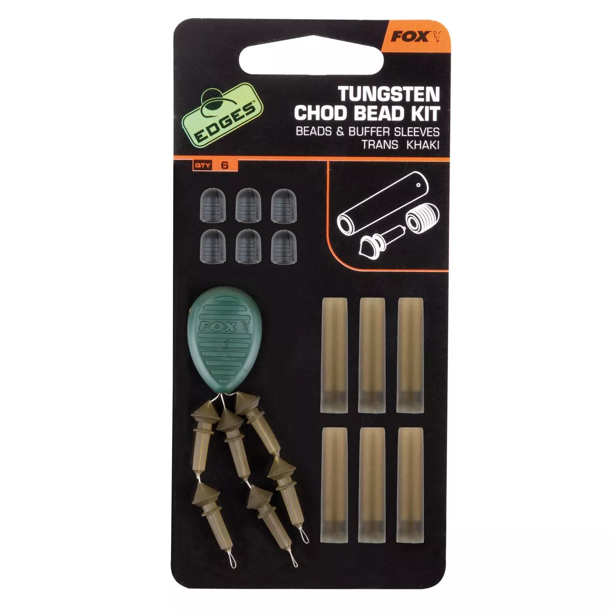 FOX Edges Tungsten Chod Bead Kit x 6