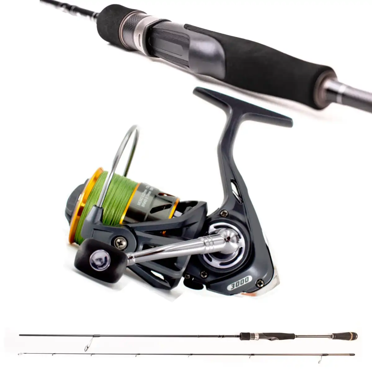 MOSTAL Taipan Spin 2.70m 40g Combo mit Alu Pro 3000 CO Braid