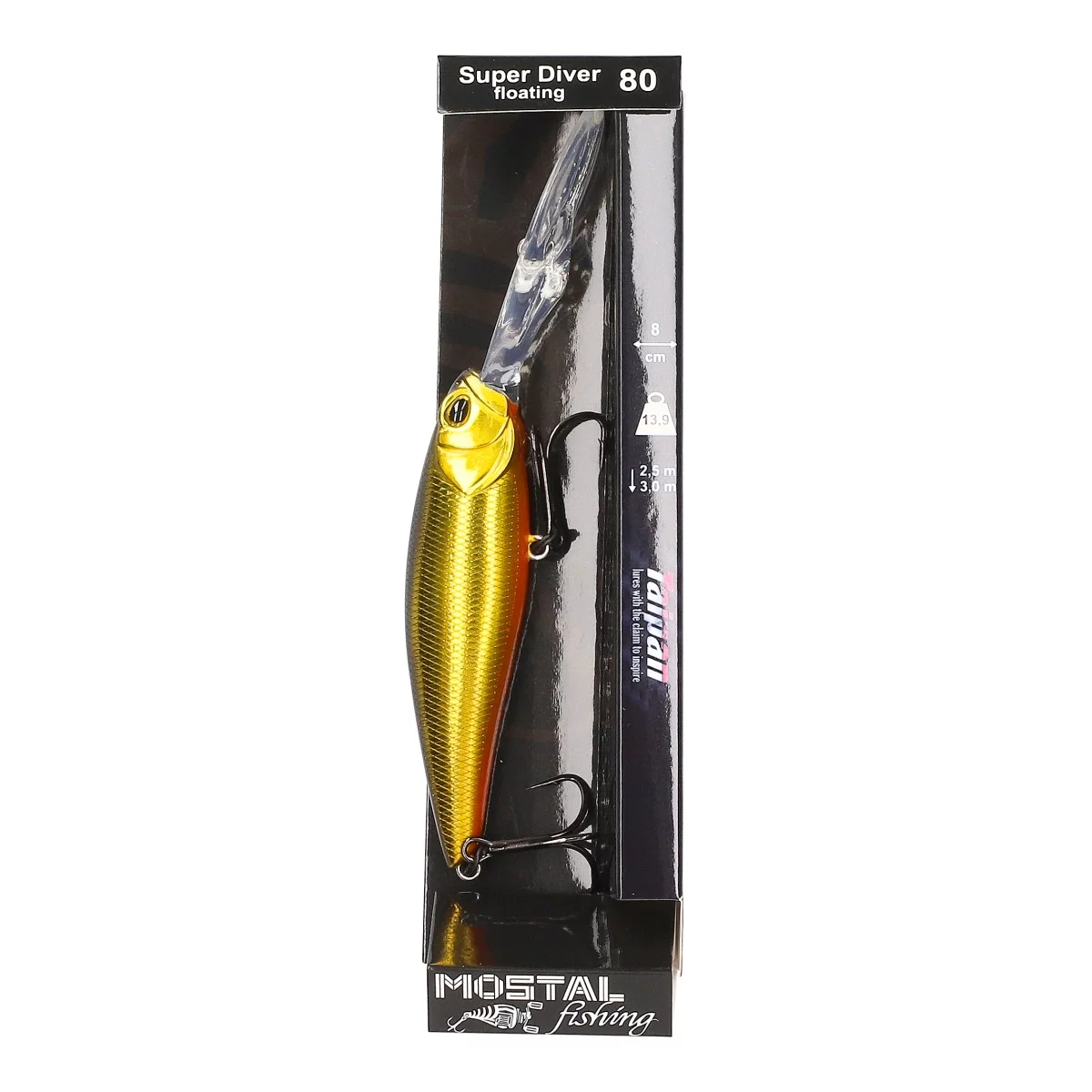 TAIPAN Super Diver Chrome Gold 80mm
