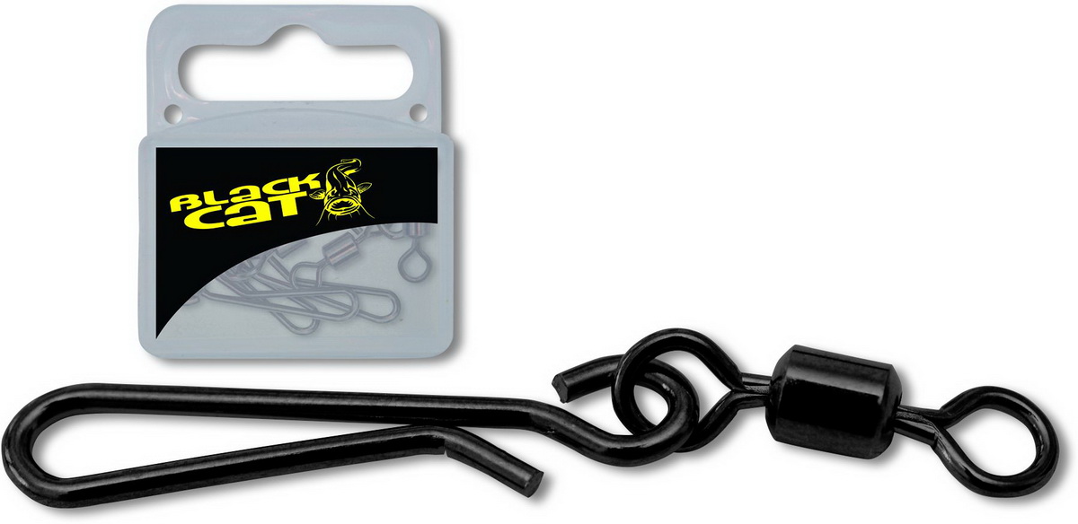 BLACK CAT Uni Clip schwarz matt 5st.