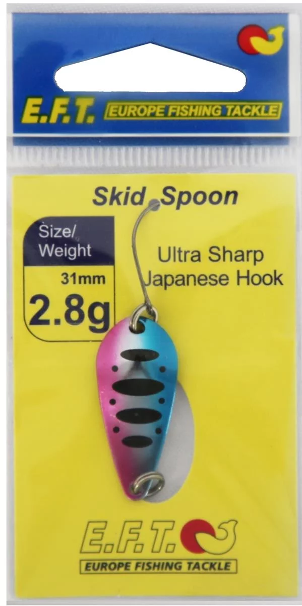 EFT Trout Skid Spoon 2.8g blue pink black-dot