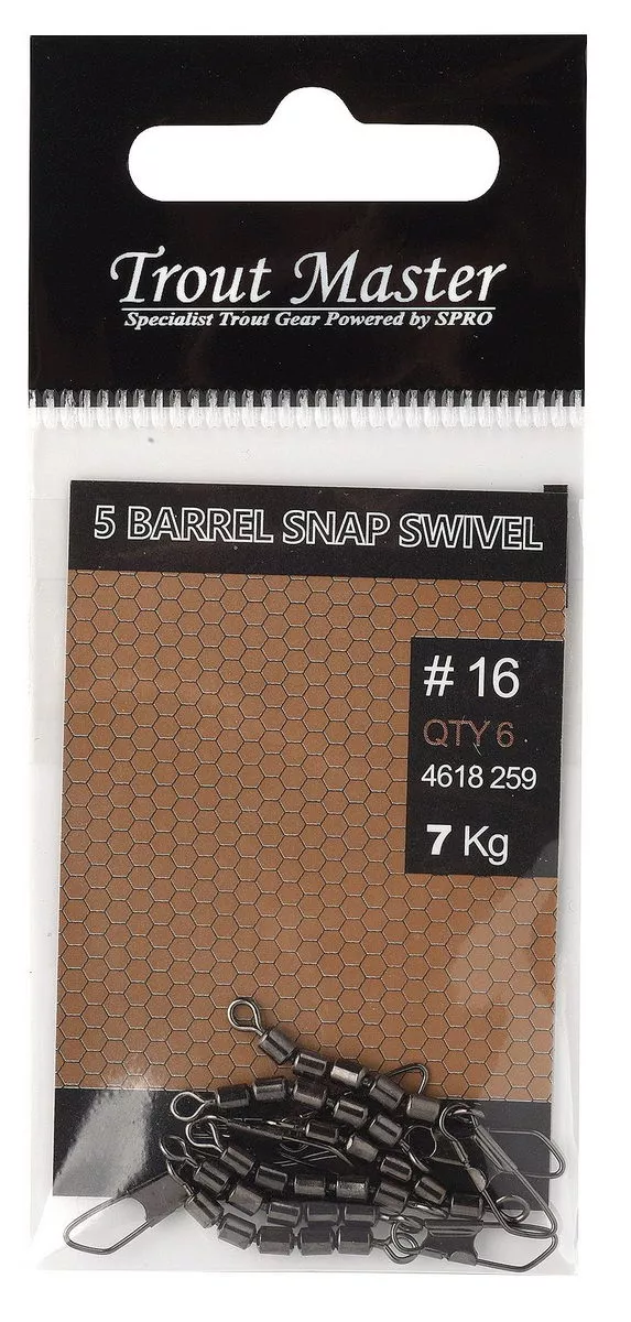 SPRO 5 Barrel Snap Swivel 18 6st