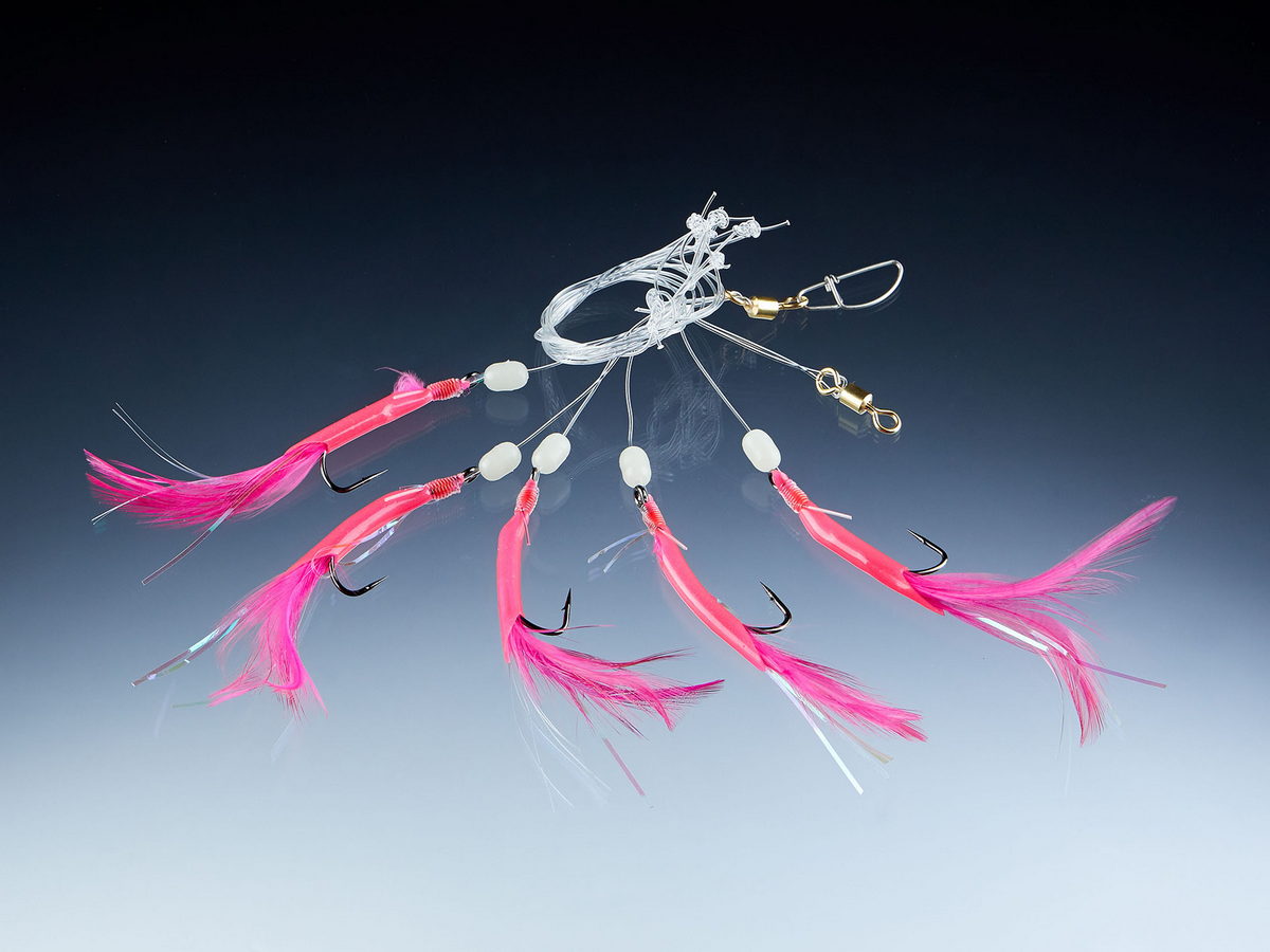 BALZER Makrelen-/Wittling System, pink, mit 5 Haken 4/0 1st BALZER Makrelen-/Wittling System, pink, mit 5 Haken 4/0 1st