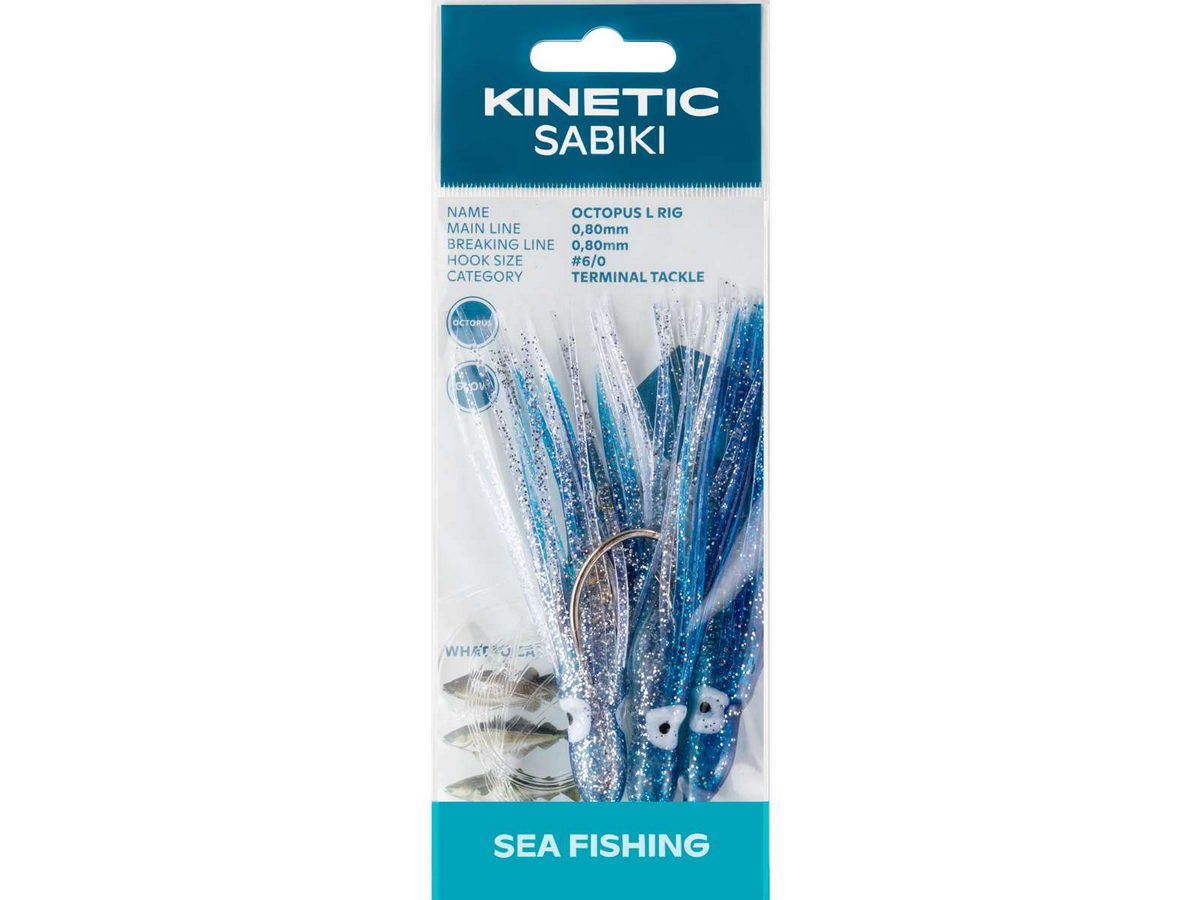 KINETIC Sabiki Octopus L #6/0 Blue/Red Dorschvorfach