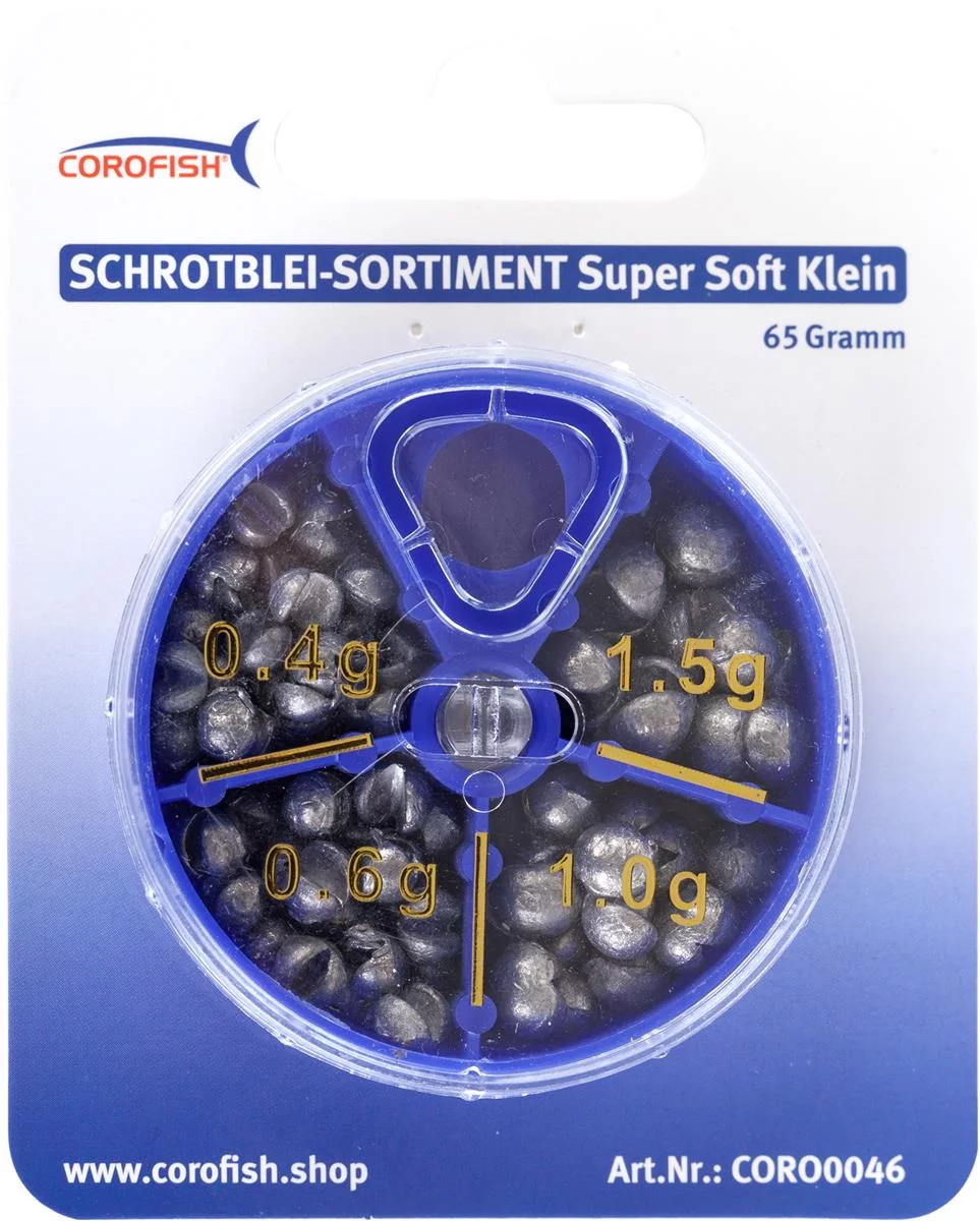 COROFISH Schrotblei 65g Dose 0,4-1,5g Sortiment SB1