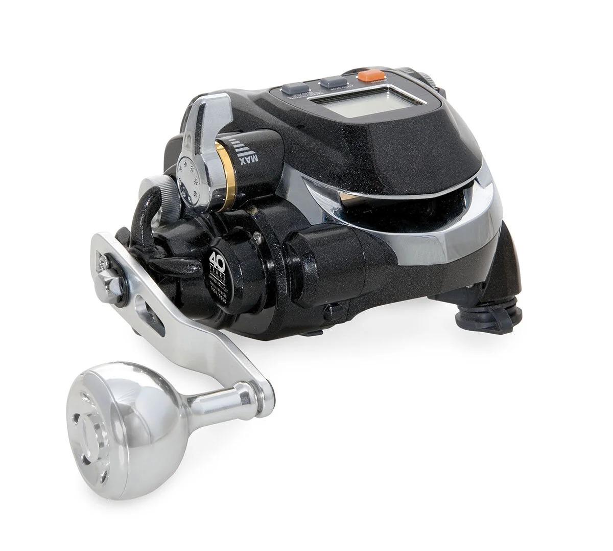 Lineaeffe KGN 500 S Elektrorolle Schraegansicht mit Aluminium-Kurbel