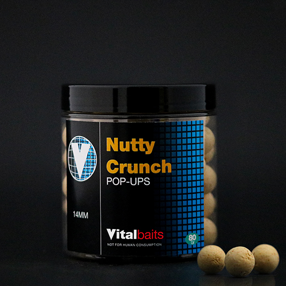 VITALBAITS Pop-ups NUTTY CRUNCH 14 mm 80 gr. VITALBAITS Pop-ups NUTTY CRUNCH 14 mm 80 gr.
