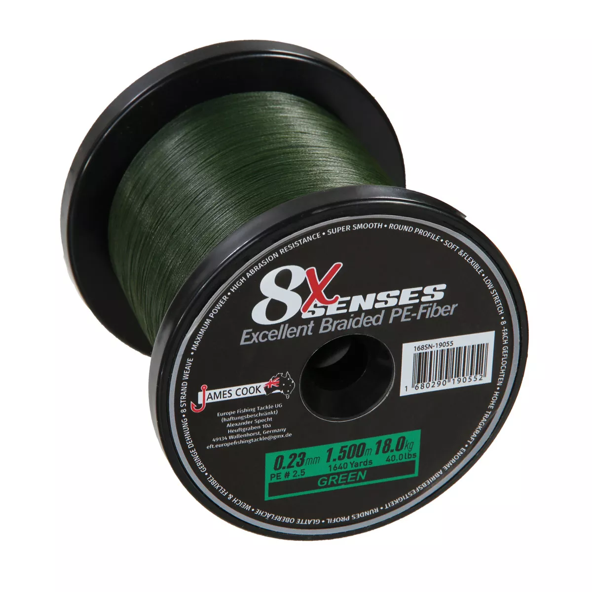 8X Senses Braid 0,27mm 1500m green 24kg