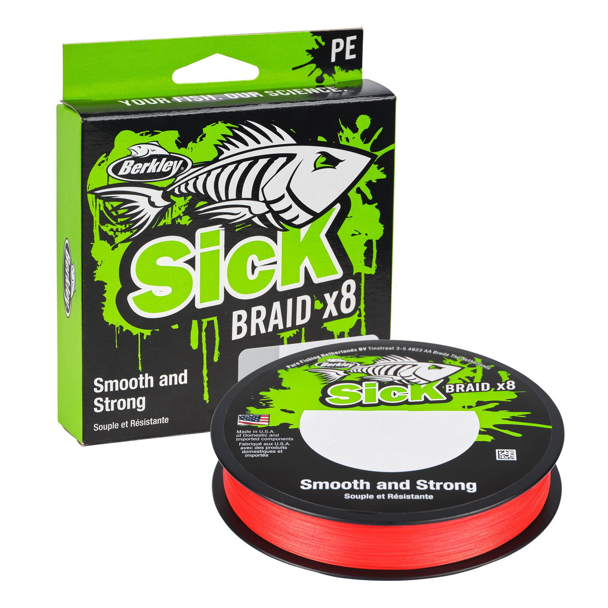 BERKLEY Sick Braid 8X Red 0.06 mm 150m 5.4kg BERKLEY Sick Braid 8X Red 0.06 mm 150m 5.4kg