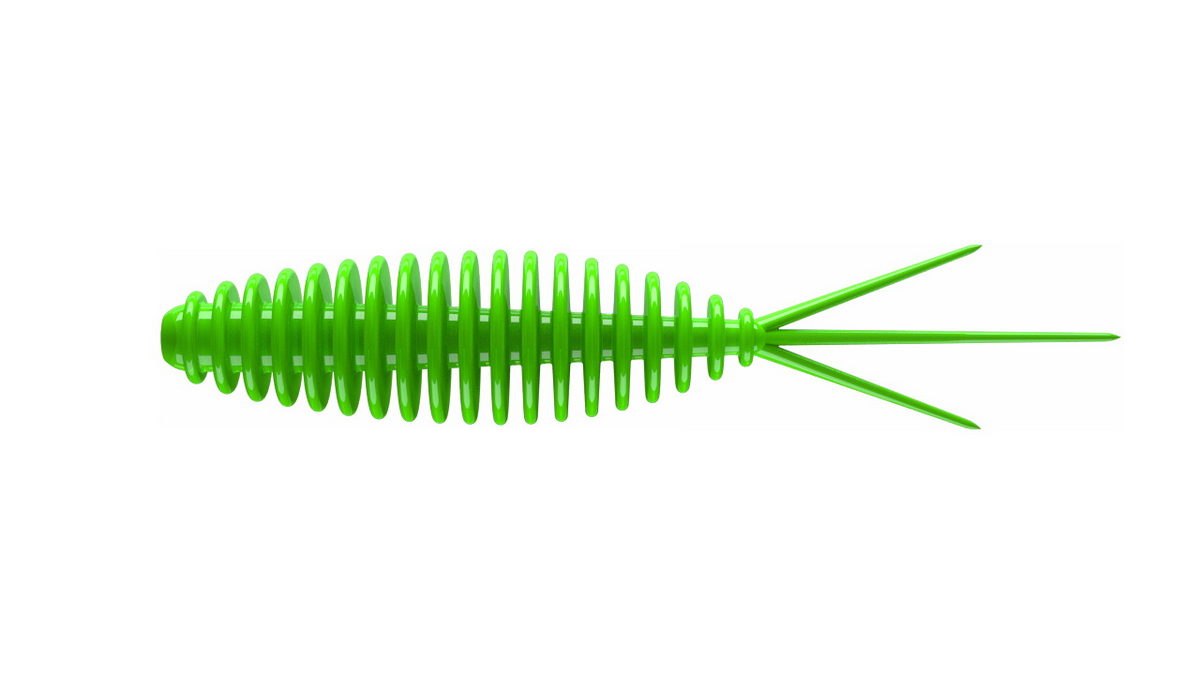 LIBRA LURES Turbo Worm 56 Cheese 000-Glow UV Green 8st, Forellenköder, schwimmend und aromatisiert — 5.60 Hot Green Cheese