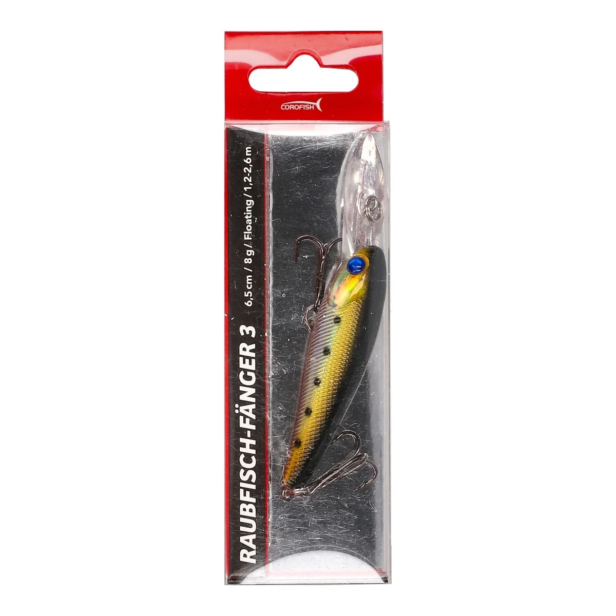 COROFISH Raubfisch Fänger 3 6,5cm TR 8g Floating 1,2-2,6m