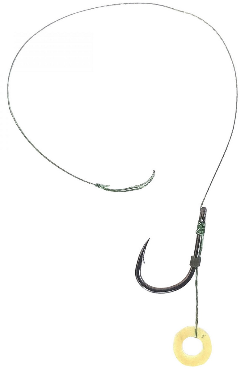 OWNER Method Feeder Haken mit geflochtener Schnur und Pelletband, #6