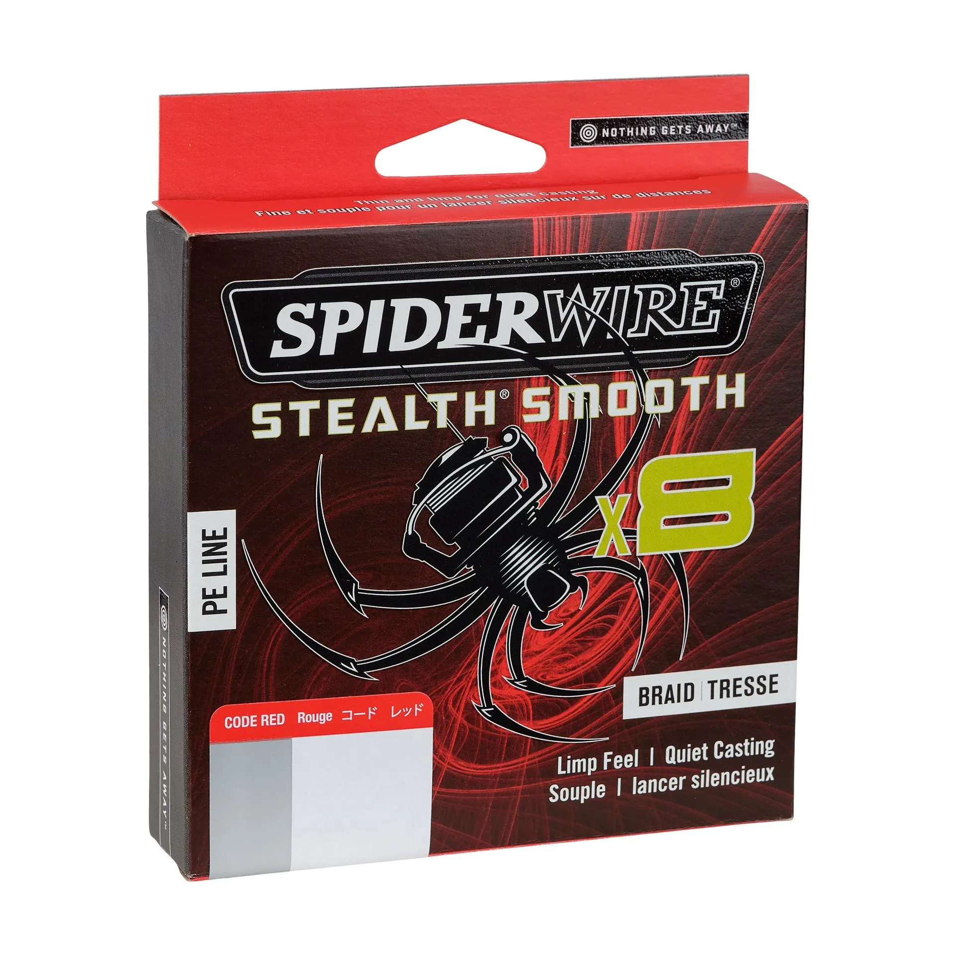 SPIDERWIRE Stealth Smooth 8 Braid 0,19mm 150m Code Red 18,0kg geflochten