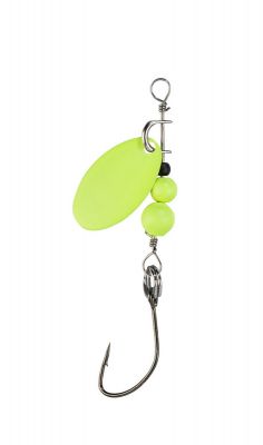 BALZER Trout Attack Micro Spinner UV grün 3,5cm 1g — gelb