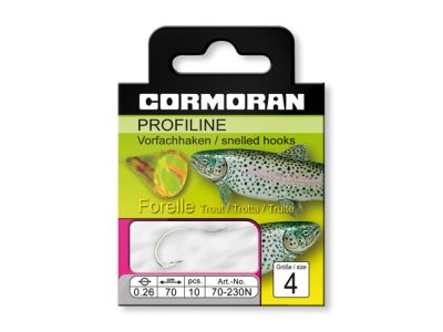 CORMORAN Profiline Wurmhaken M 299B brüniert 50cm #10 0.18mm 10Stk. — Forelle 4