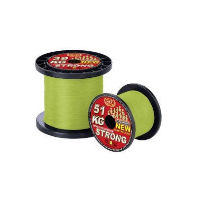 WFT NEW 10KG Strong green 0,08mm 2000m, geflochtene Angelschnur, braided line — 2000 chartreuse 0.08