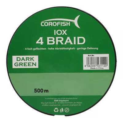 COROFISH IOX 4 Braid 0.15mm Multicolor 500m 8.90kg — 500 Yellow 0.10