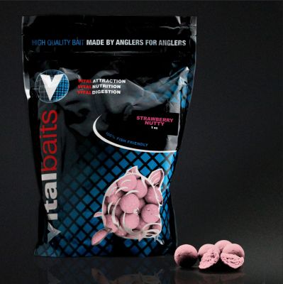 VITALBAITS Boilies The Mojo 30mm 1 kg — 14.0 1000 Strawberry Nutty