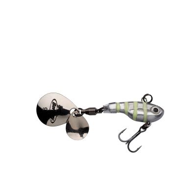 Berkley Pulse Spintail 5 cm 5 g Firetiger Gr. 14 - Kunstkoeder — Glow Silver Zebra 21.0