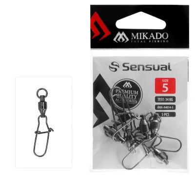 MIKADO Kugellagerwirbel - Mit Fastlock Snap Nr. 2 BN - 5st — 2
