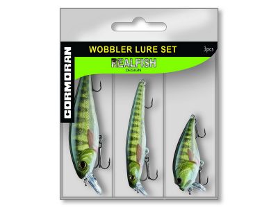 CORMORAN "Baby Brown Trout Design" Lure Set 5.0/5.5/6.5cm 3Stk. — Perch