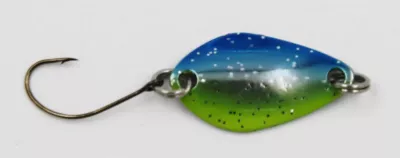 EFT Trout Swift Spoon 2.2g orange white glitter — blue white yellow glitter 2.20
