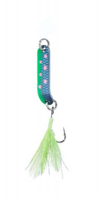 BALZER Trout Attack Forellenblinker Agro kupfer-rot 3cm 2,5g — Blau Pinke-Punkte 2.50
