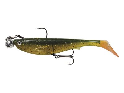 KINETIC Playboy R2F 130mm 25g Transparent Darkness 2st Gummifische Softbaits — 13.0 Golden Frog