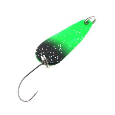 EFT Trout Wiggle Spoon 3g green yellow glitter — green black glitter 3.00