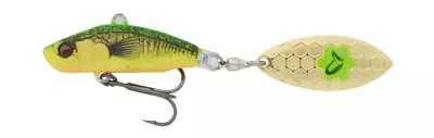 SAVAGE GEAR 3D Sticklebait Tailspin 7.3cm 13g S Black Silver — Firetiger 9.00