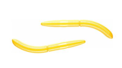 LIBRA LURES Fatty D'Worm 75 Krill 031-olive 8st, Forellenköder, schwimmend und aromatisiert — 6.50 Yellow Knoblauch