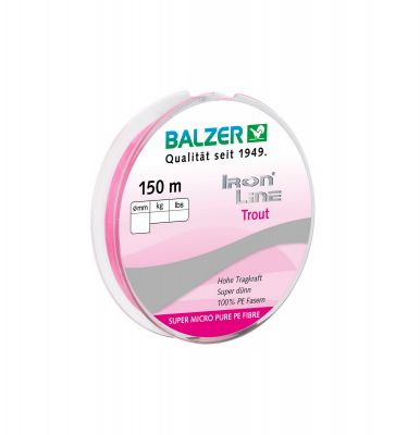 BALZER Ironline Trout 3-fach pink 150m 0,06mm — 150 pink 0.06