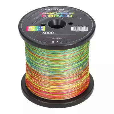 MOSTAL Championship 8 Braid 0.13mm Chartreuse 3000m 8.50kg — 3000 multicolor 0.20