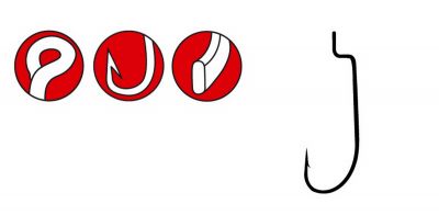 GAMAKATSU Hook Worm 34 2 SPR Black — 1