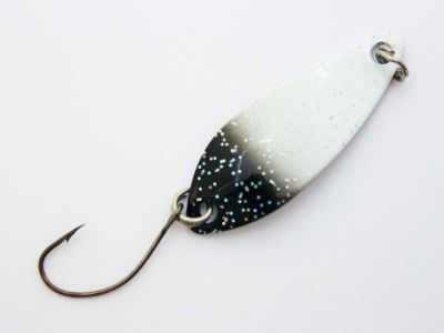 EFT Trout Dancer Spoon 4g green black glitter — white black glitter 4.00