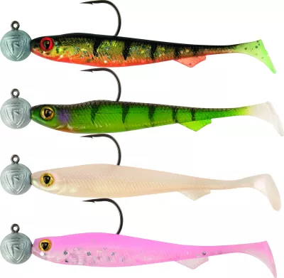 FOX RAGE Slick Shad 7cm x4 Mixed UV Colour Pack Loaded 5g 1/0 head — 7.00 mix
