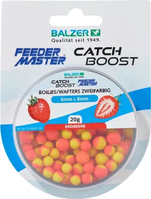 BALZER Zweifarbige Boilies (Wafter) 10mm und 12mm gemischt Pink-weiss-Marshmellow — S Erdbeere