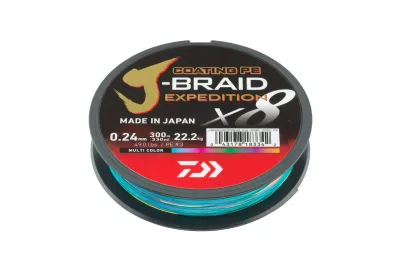 DAIWA J-Braid Expedition X8 dark green 0.18mm 300m geflochtene Angelschnur — 300 Multi-Color 0.10