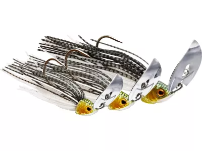 Westin Bladebite V2 Tungsten Bladed Jig 7g Sinking Headlight - Inline-Blinker — Brown Chartreuse 9.00
