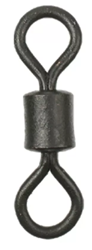 MIKADO Rollerwirbel - Nr. 2/0 - 80kg Schwarz Matt - 5st — 4/0