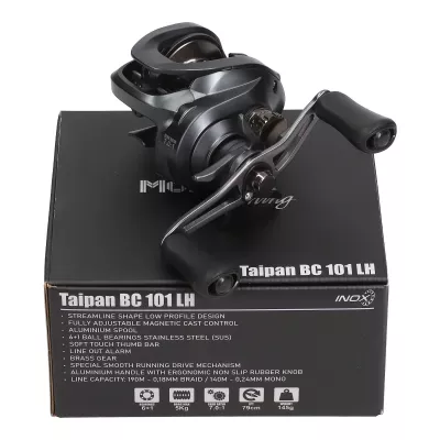 MOSTAL Taipan Baitcast 101 - Size 100 Left Handle — 100 LH