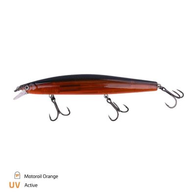 ZECK Zander Läufer 10.5cm - 0.5m F Moor Kiwi — Shallow 12.5 Motoroil Orange