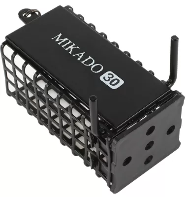 MIKADO Futterkorb vierkant 70g mit Kralle Schwarz 25x30x44mm — 60.0