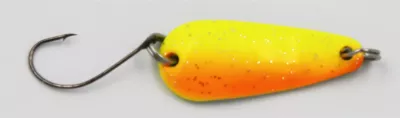 EFT Trout Wiggle Spoon 3g green yellow glitter — orange yellow glitter 3.00