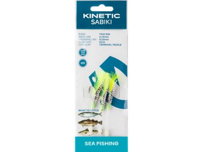 KINETIC Sabiki Trio #2/0 White Flash Dorschvorfach — 2/0 chartreuse