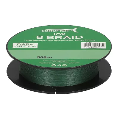 COROFISH IOX 8 Braid 0.13mm Yellow 500m 8.50kg — 500 dark green 0.33