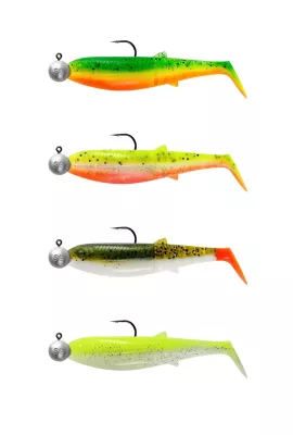 SAVAGE GEAR Cannibal Shad 8cm 5g Clear Water  Mix 4st — 6.80 Dark Water Mix
