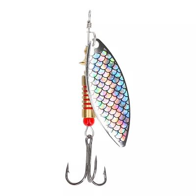 MOSTAL Slim Spin Black White-Drops 2, 5.5g/6.5cm — 0silver flex