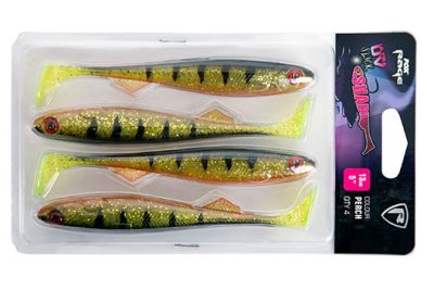 FOX RAGE Slick Shad Ultra UV 7cm / 2.75" Lemontiger x 5 — 9.00 Perch